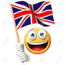 Emoji Tenant Le Drapeau De L'Union Jack, émoticône Agitant Le Drapeau  National De La Grande-Bretagne Rendu 3d Banque D'Images Et Photos Libres De  Droits. Image 93982869.